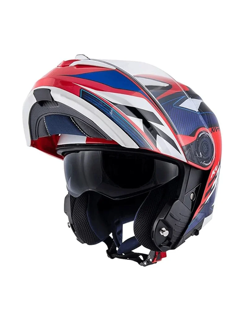 KAPPA KV32 Orlando Moto Seguridad Modular Casco Matt Azul Rojo