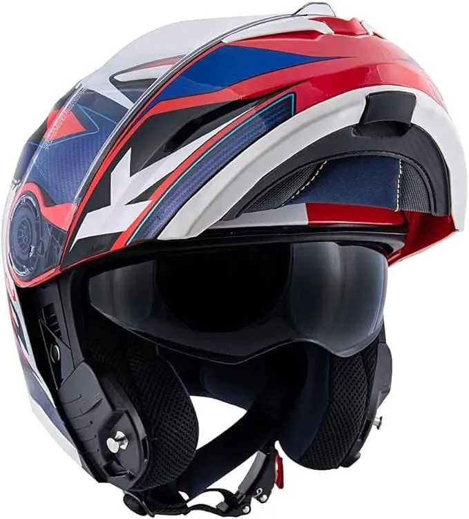 KAPPA KV32 Orlando Moto Seguridad Modular Casco Matt Azul Rojo
