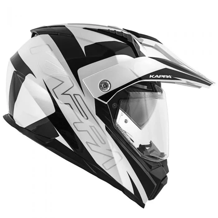KAPPA KV30 Flash Moto Aventure Casco Blanco Negro