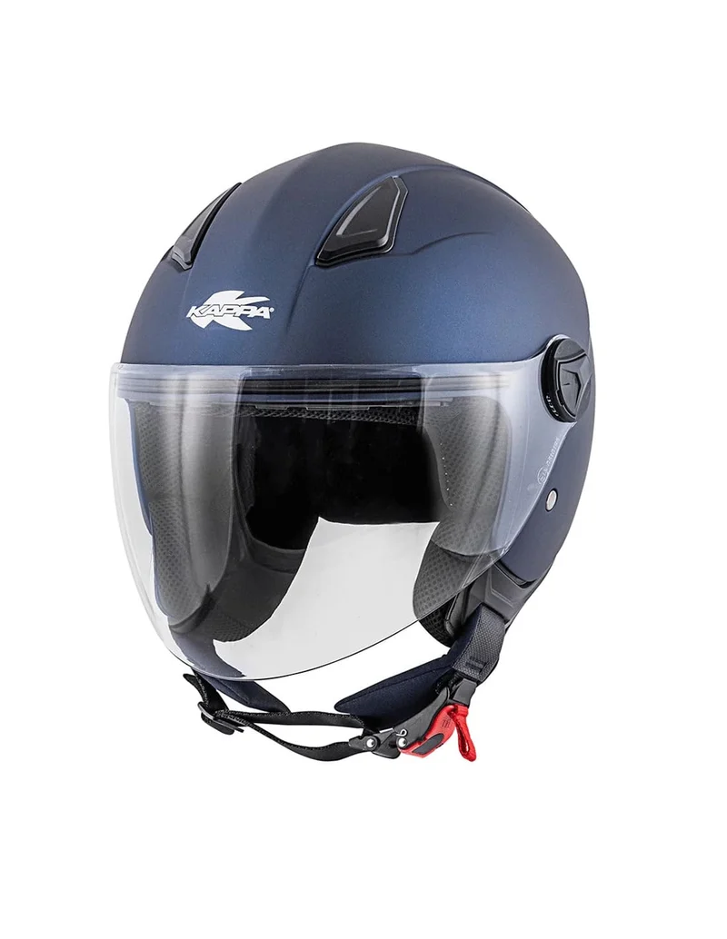 KAPPA KV28 EVO Moto Cara Abierta Casco Amarillo Mate Azul
