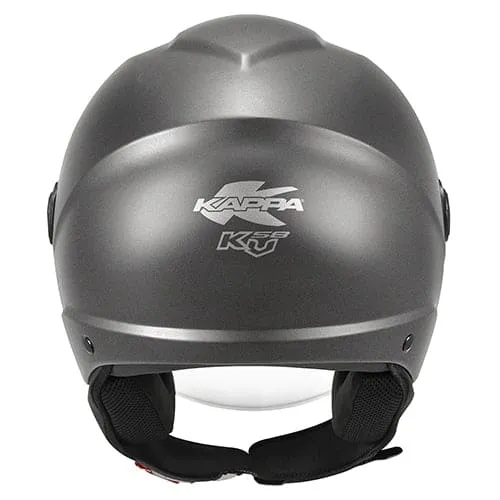 KAPPA KV28 EVO Moto Cara Abierta Casco Titanio