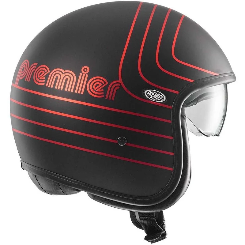 PREMIER BM VINTAGE EX ROJO CROMADO CASCO JET MOTO