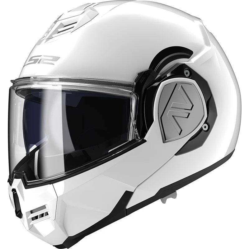 LS2 FF906 ADVANT SOLID CASCO MODULAR DE MOTOCICLETA BLANCO