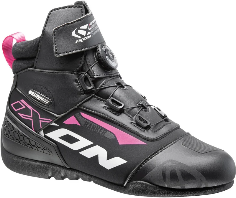 IXON RANKER WP MUJER LIGERAS BOTAS NEGRO BLANCO FUCSIA