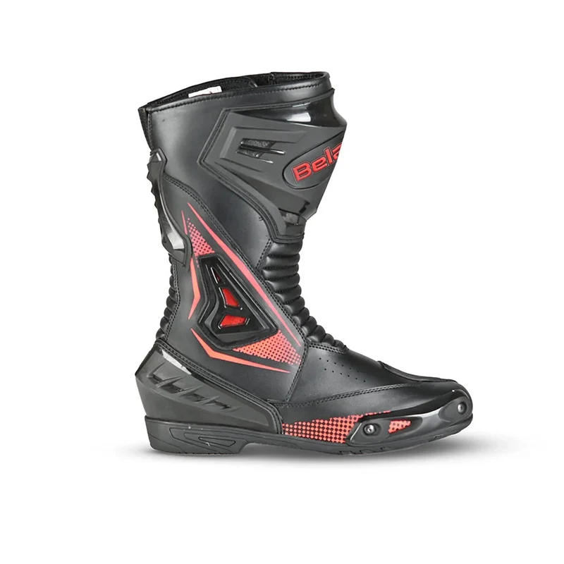 BELA MASTER MAN BOTAS DE MOTO PIEL NEGRO ROJO