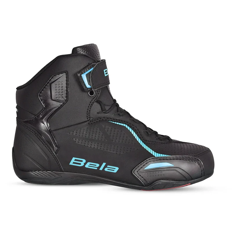 BELA JET EVO PIEL LADY BOTAS DE MOTO NEGRO TURQUESA