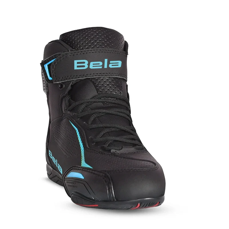 BELA JET EVO PIEL LADY BOTAS DE MOTO NEGRO TURQUESA