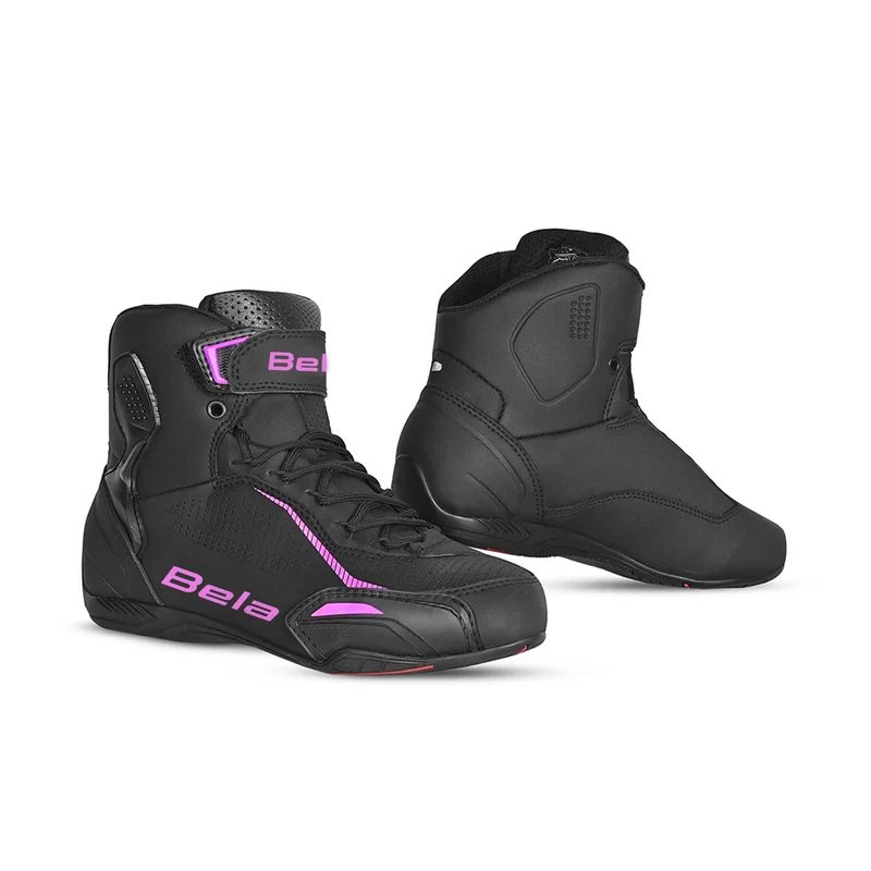 BELA JET EVO LADY BOTAS DE MOTO NEGRO ROSA