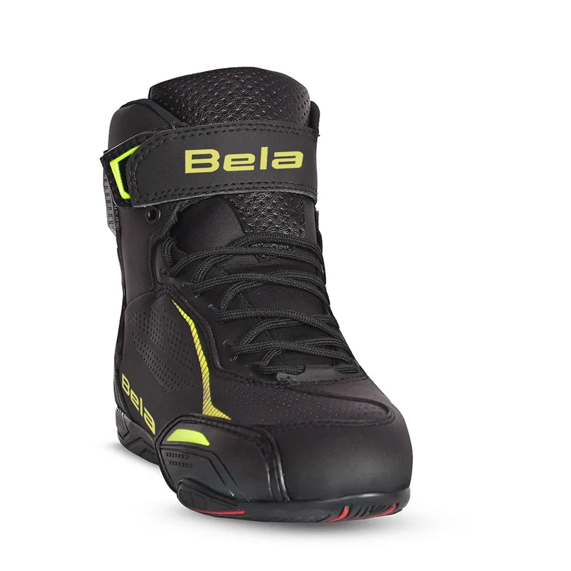 BELA JET EVO PIEL MAN BOTAS DE MOTO NEGRO AMARILLO FLOUR