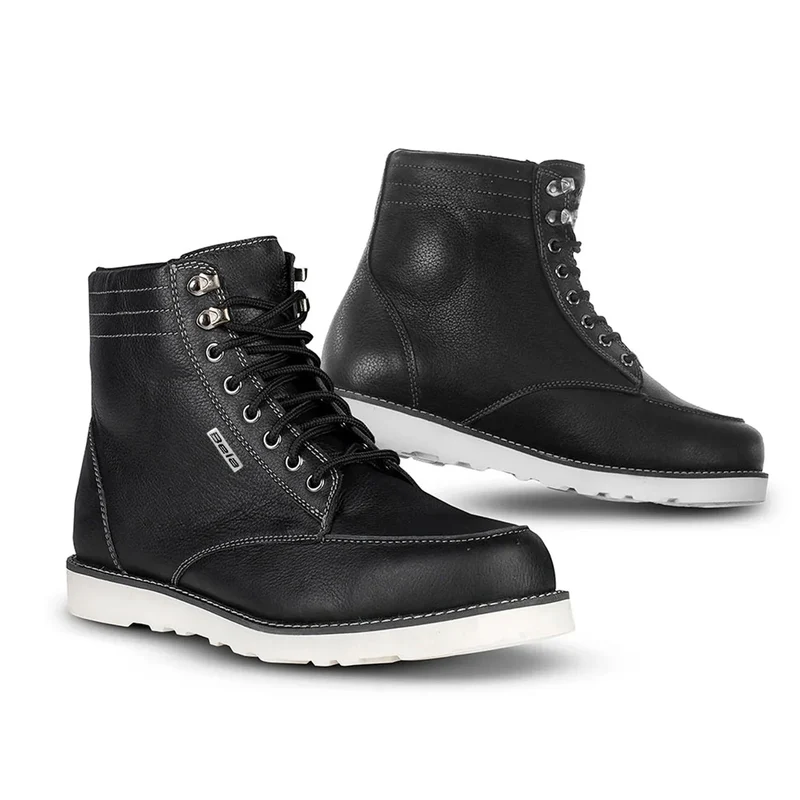 BELA BRIGTHON BOTAS DE MOTO PIEL NEGRO