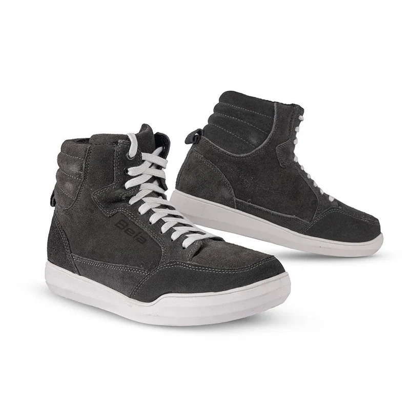 BELA MOOD SNEAKER BOTAS DE MOTO PIEL GRIS