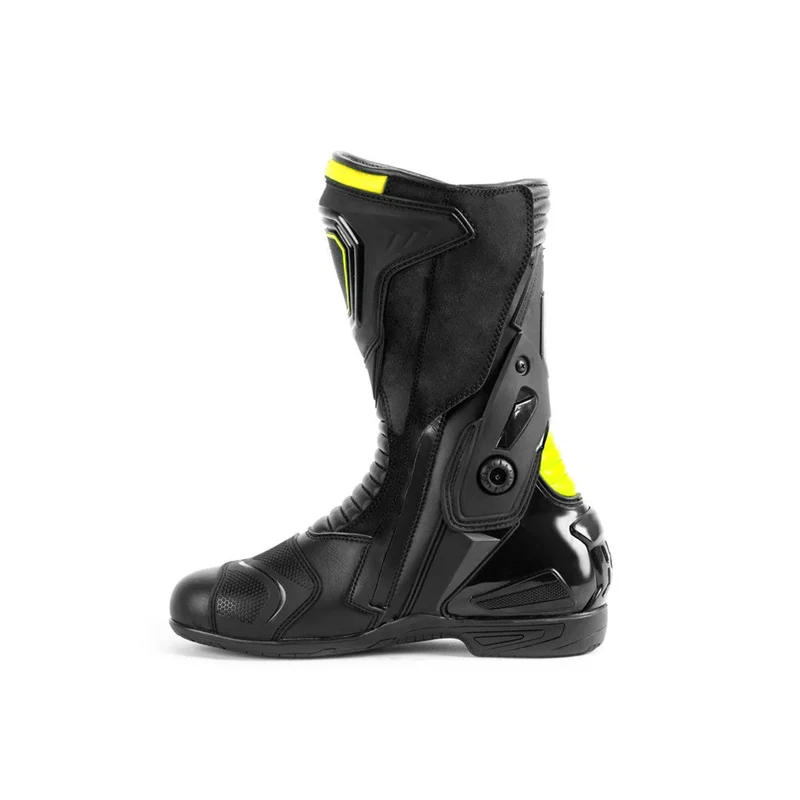 BELA - BOTAS DE MOTO PIEL THUNDER RACING NEGRO AMARILLO FLUOR