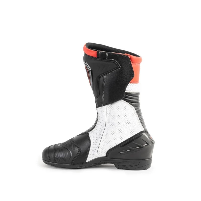R-TECH PERFORMER PIEL BOTAS DE MOTO HOMBRE NEGRO ROJO FLUOR