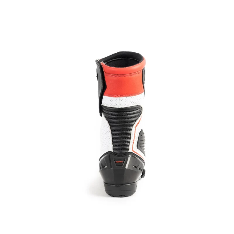 R-TECH PERFORMER PIEL BOTAS DE MOTO HOMBRE NEGRO ROJO FLUOR