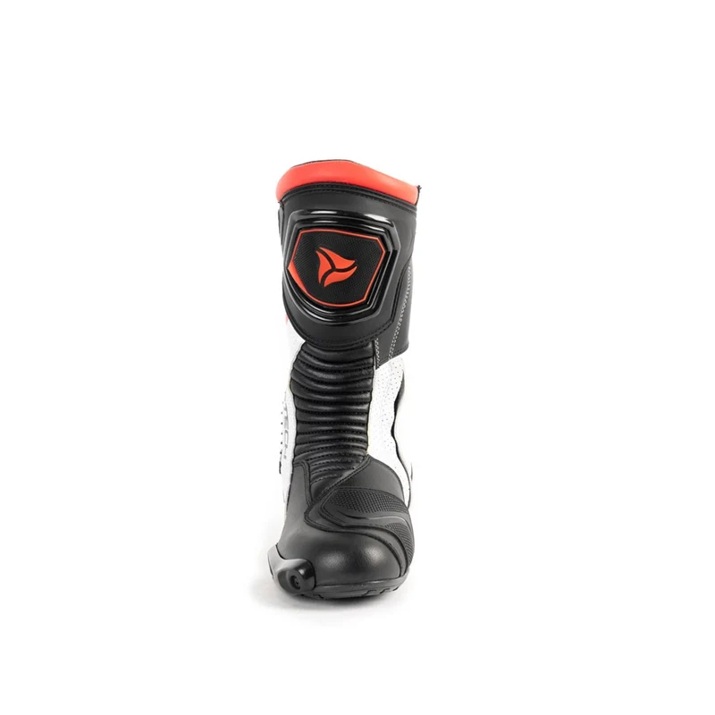 R-TECH PERFORMER PIEL BOTAS DE MOTO HOMBRE NEGRO ROJO FLUOR