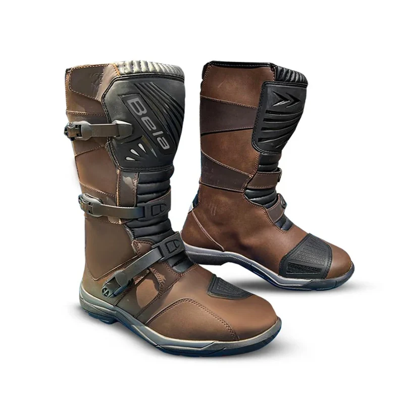 BELA BELIZE WP ADVENTURE LONG BOTAS DE MOTO PIEL MARRÓN