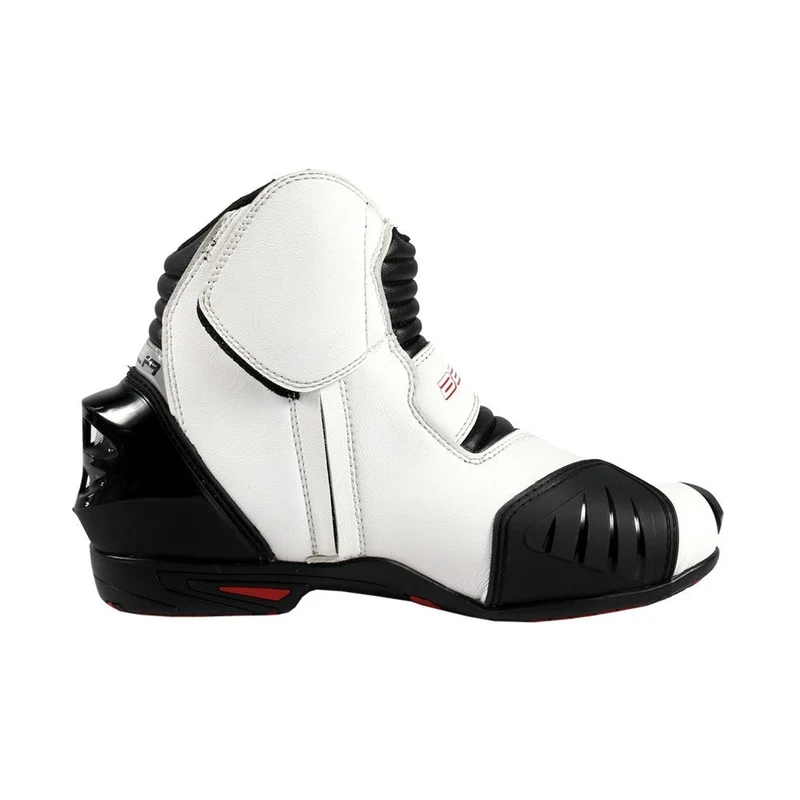 BELA FASTER BOTAS DE MOTO PIEL BLANCO ROJO
