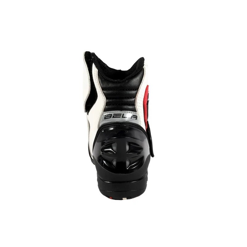 BELA FASTER BOTAS DE MOTO PIEL BLANCO ROJO