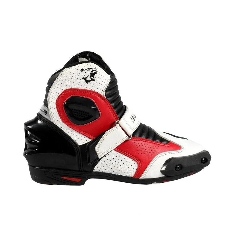 BELA FASTER BOTAS DE MOTO PIEL BLANCO ROJO