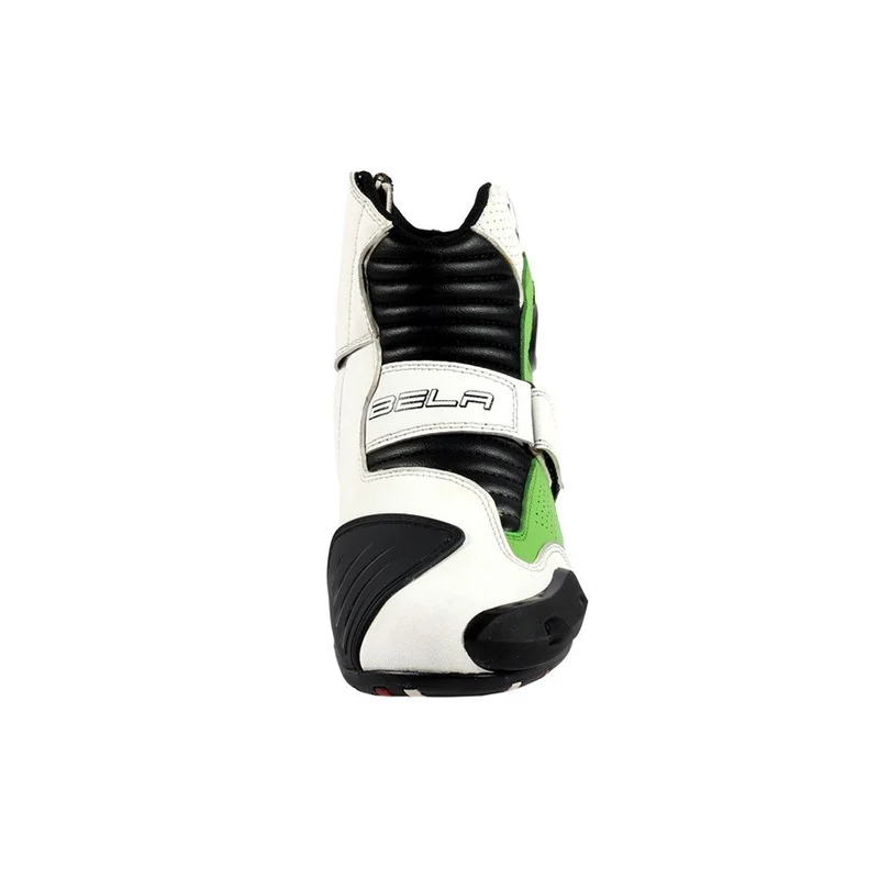 BELA FASTER BOTAS DE MOTO PIEL BLANCO VERDE