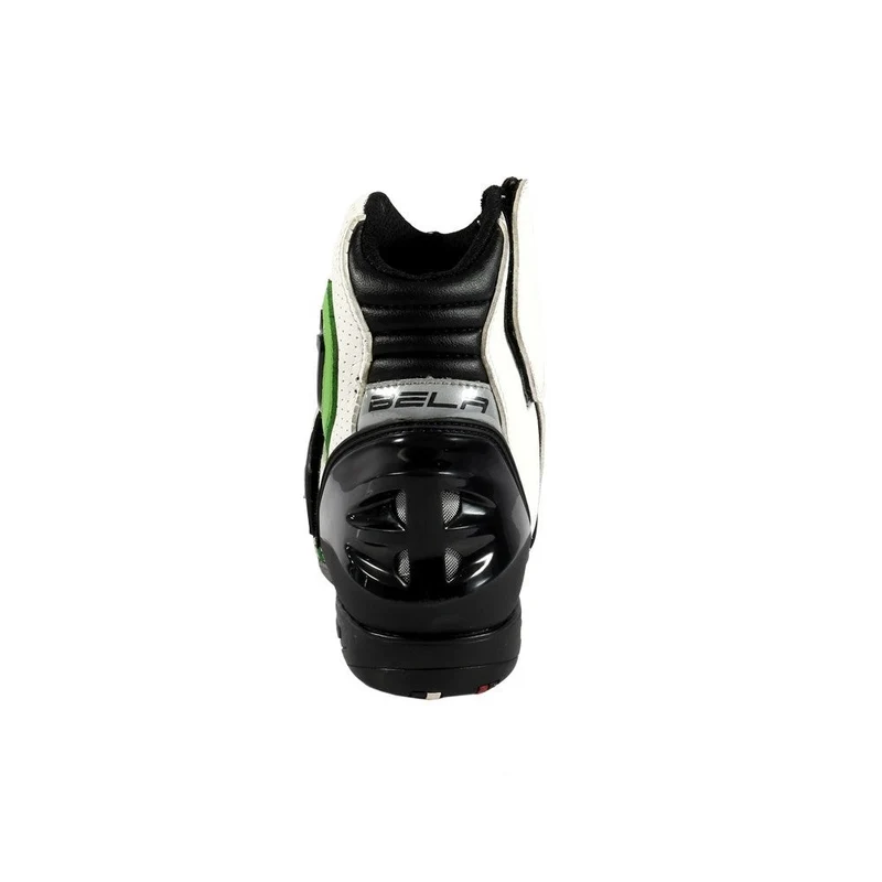BELA FASTER BOTAS DE MOTO PIEL BLANCO VERDE
