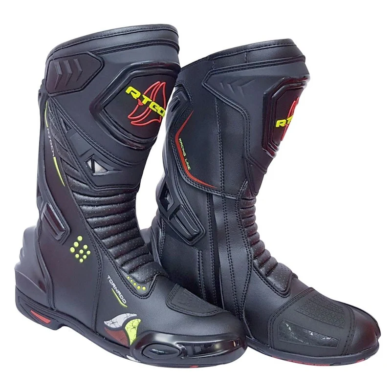 R-TECH TORNADO WP PIEL BOTAS DE MOTO NEGRO