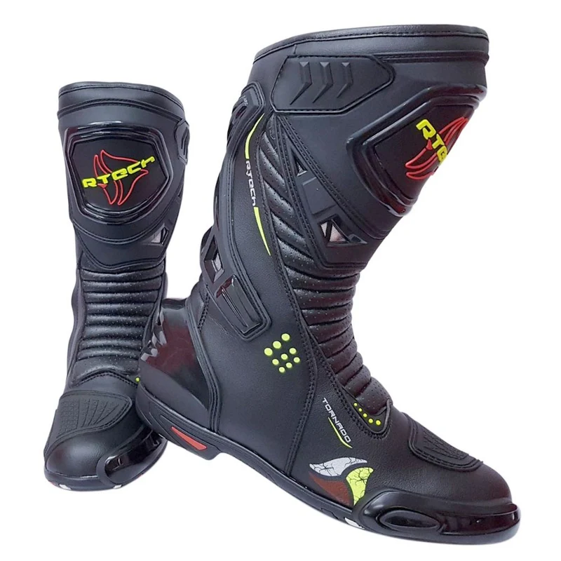 R-TECH TORNADO WP PIEL BOTAS DE MOTO NEGRO