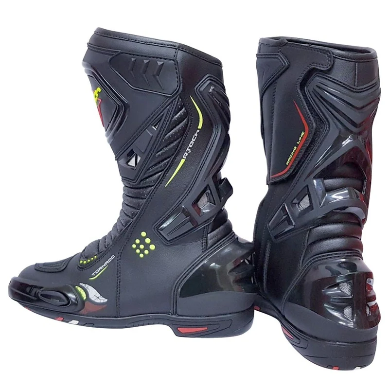 R-TECH TORNADO WP PIEL BOTAS DE MOTO NEGRO