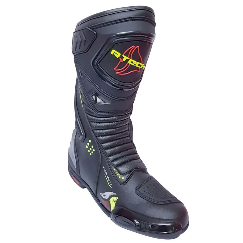 R-TECH TORNADO WP PIEL BOTAS DE MOTO NEGRO