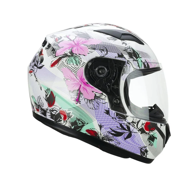 CGM 265S LUCKY MUSIC Moto Integral Casco Blanco Rosa