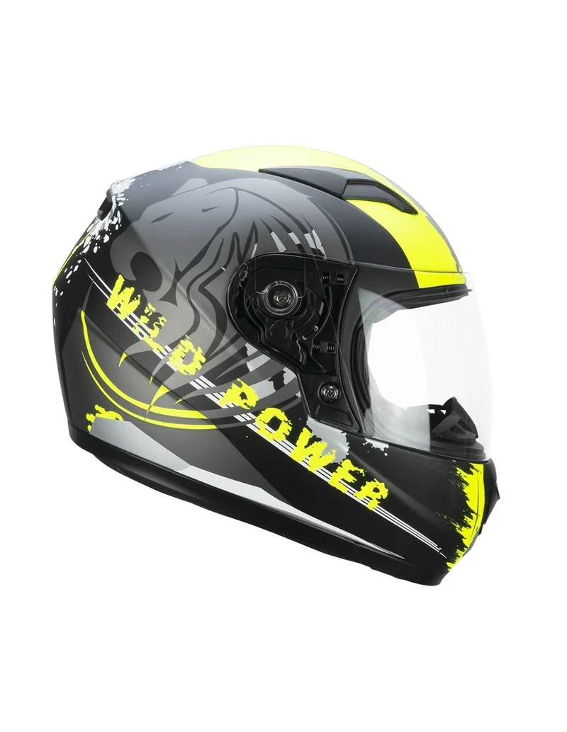 CGM - 265G LUCKY WILD INTEGRAL CASCO Nero Giallo fluo opaco