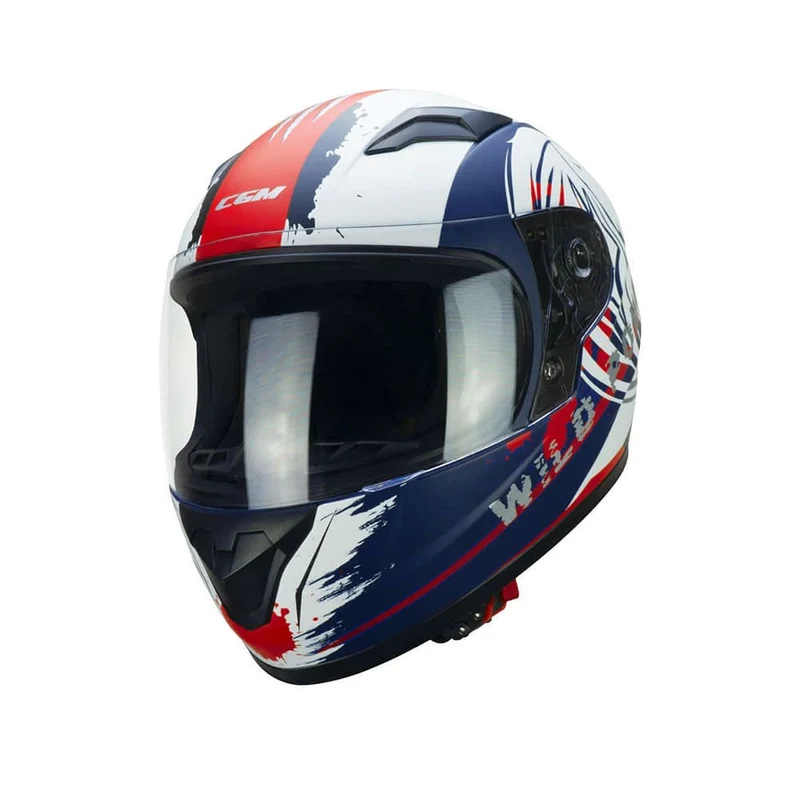 CGM 265G LUCKY WILD Casco Integral De Moto Azul Blanco Mate