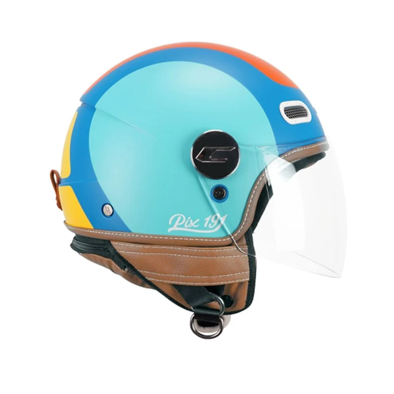CGM 191G PIX SPRINT JET CASCO Azul claro naranja mate largo