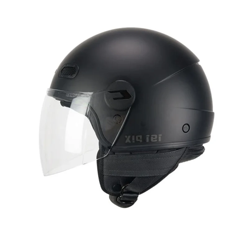 CGM 191A PIX MONO DEMI Jet Moto Casco Negro Mate Largo