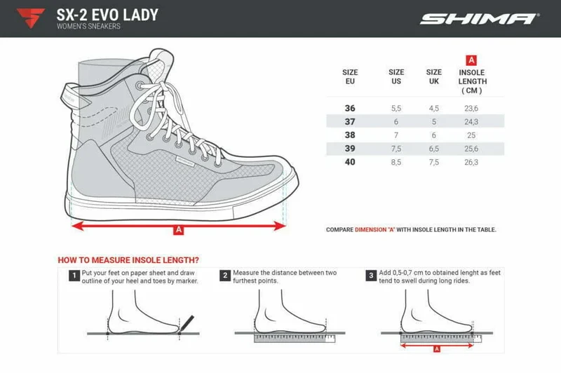 SHIMA SX-2 EVO BOTAS DE MOTO MUJER NEGRO