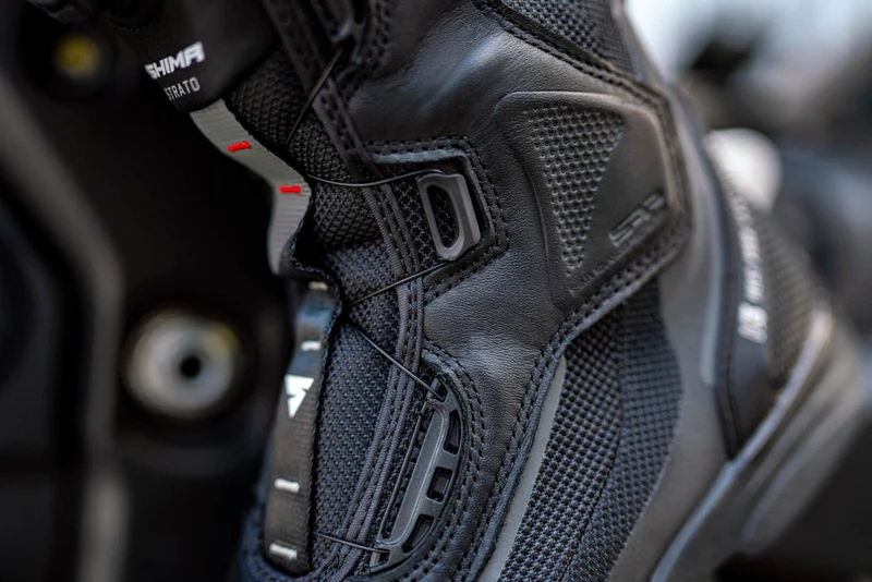 SHIMA STRATO WP BOTAS DE MOTO IMPERMEABLES HOMBRE NEGRO AZUL