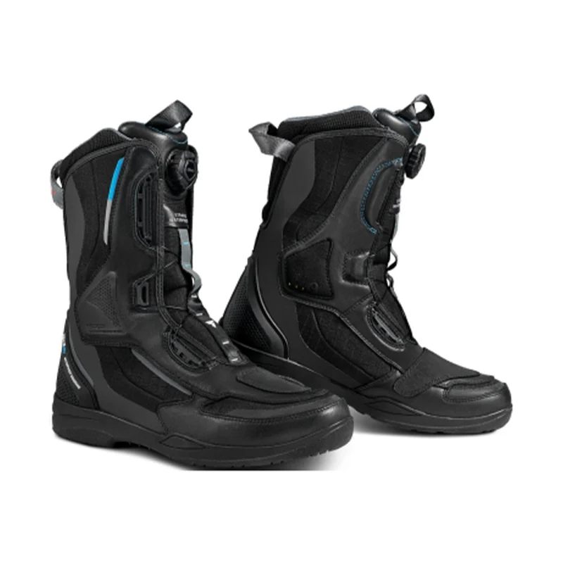 SHIMA STRATO WP BOTAS DE MOTO IMPERMEABLES MUJER NEGRO AZUL