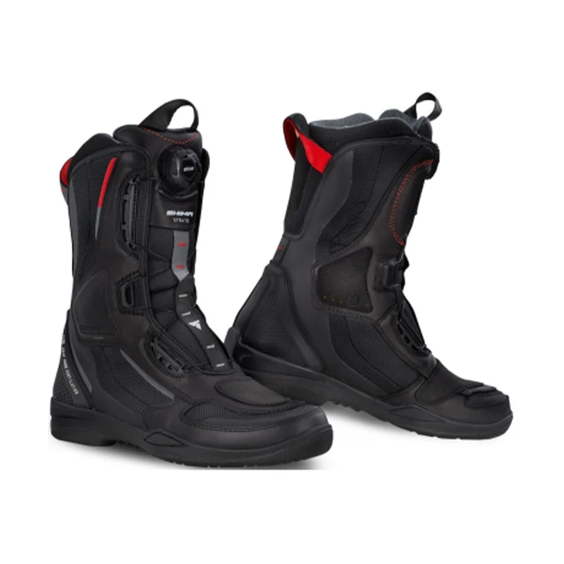 SHIMA STRATO BOTAS DE MOTO MUJER NEGRO ROJO