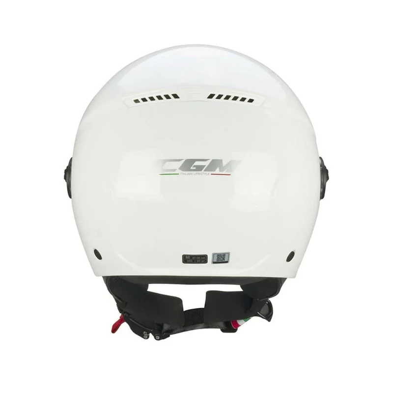 CGM 167A FLO MONO Abierto Jet Casco Blanco Larga