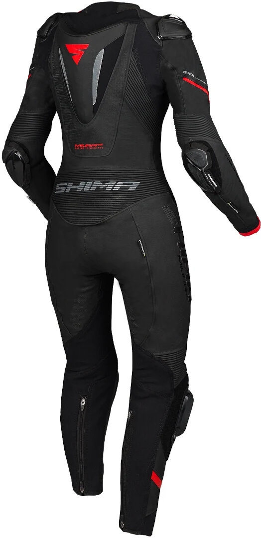 SHIMA RS 1PC MONO DE MOTO MUJER NEGRO ROJO