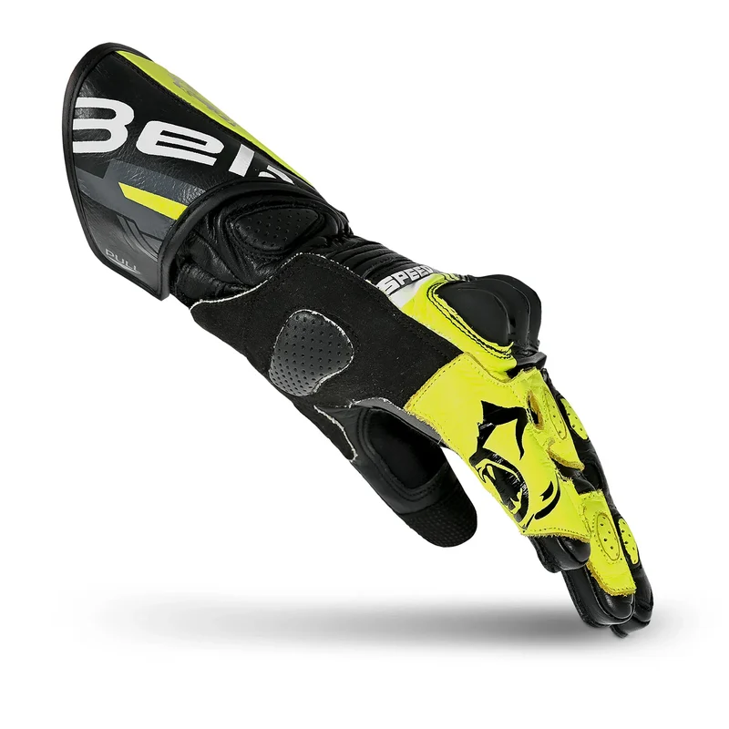BELA LEMOX GUANTES DE MOTO CARRERAS HOMBRE NEGRO BLAN AMAR