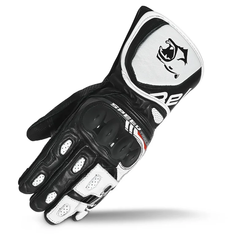 BELA LEMOX GUANTES DE MOTO CARRERAS HOMBRE NEGRO BLANCO