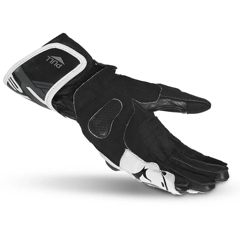BELA LEMOX GUANTES DE MOTO CARRERAS HOMBRE NEGRO BLANCO
