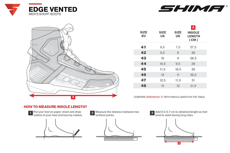 SHIMA EDGE VENTED BOTAS DE MOTO CAQUI