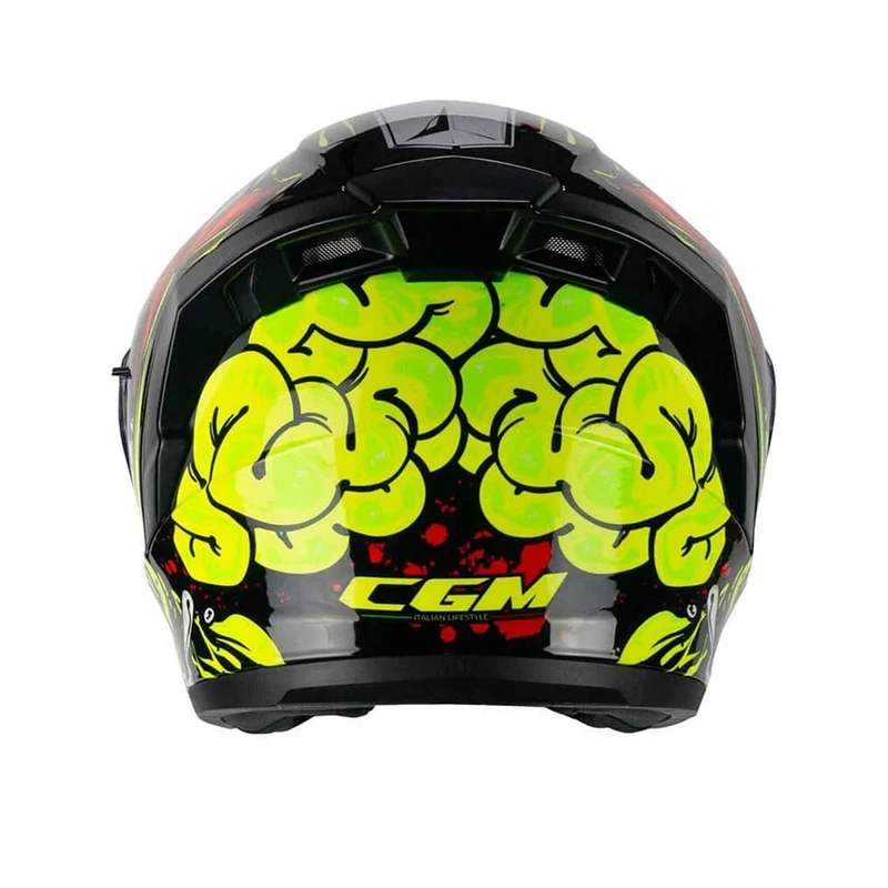 CGM 127X DEEP FREAKER Jet Casco Negro Amarillo Fluor
