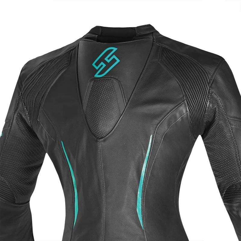 SHUA INFINITY 2 PC MONO DE MOTO MUJER NEGRO TURQUESA