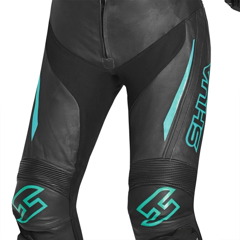 SHUA INFINITY 2 PC MONO DE MOTO MUJER NEGRO TURQUESA
