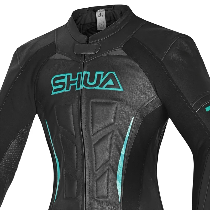 SHUA INFINITY 2 PC MONO DE MOTO MUJER NEGRO TURQUESA
