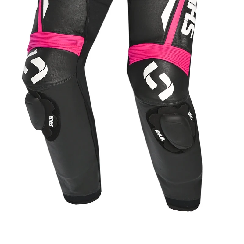 SHUA INFINITY 2 PC MONO DE MOTO MUJER NEGRO FUCSIA