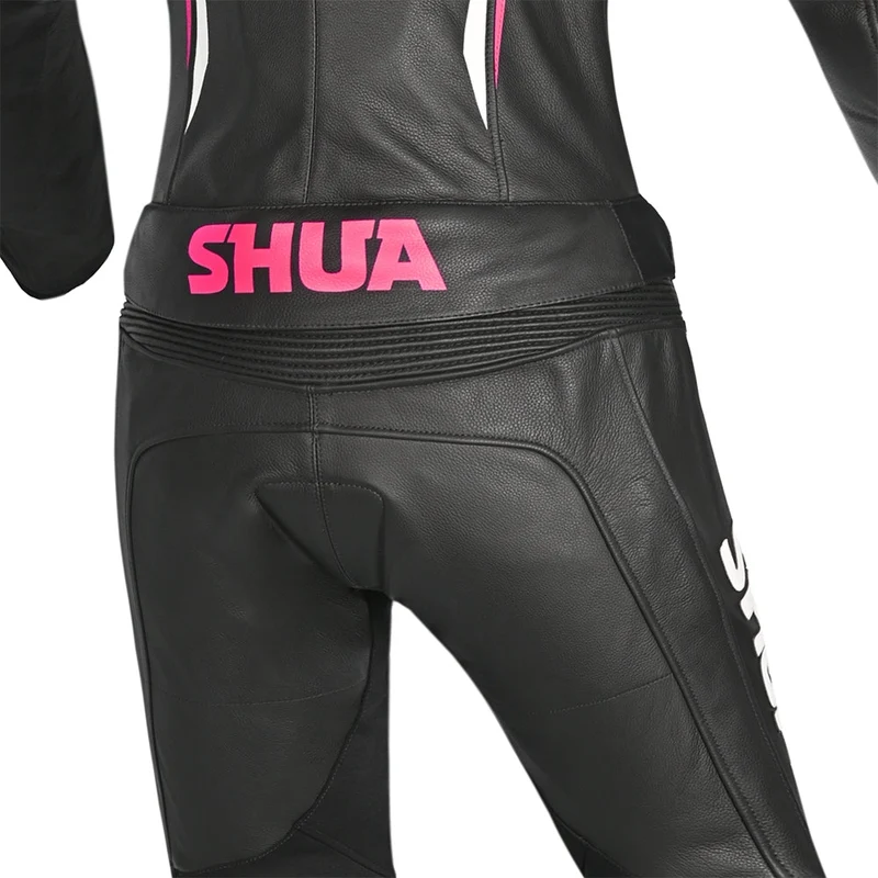SHUA INFINITY 2 PC MONO DE MOTO MUJER NEGRO FUCSIA